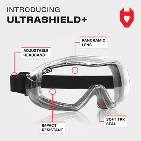 NoCry goggles with indirect vents for reduced fog and steady airflow during work.