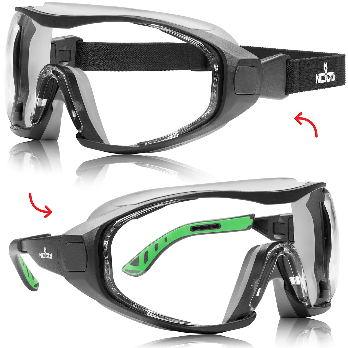 NoCry anti fog goggles with soft rubber seal for a snug, comfortable fit