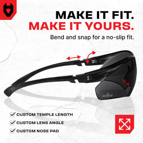NoCry anti-scratch coating on lenses supports durable daily use