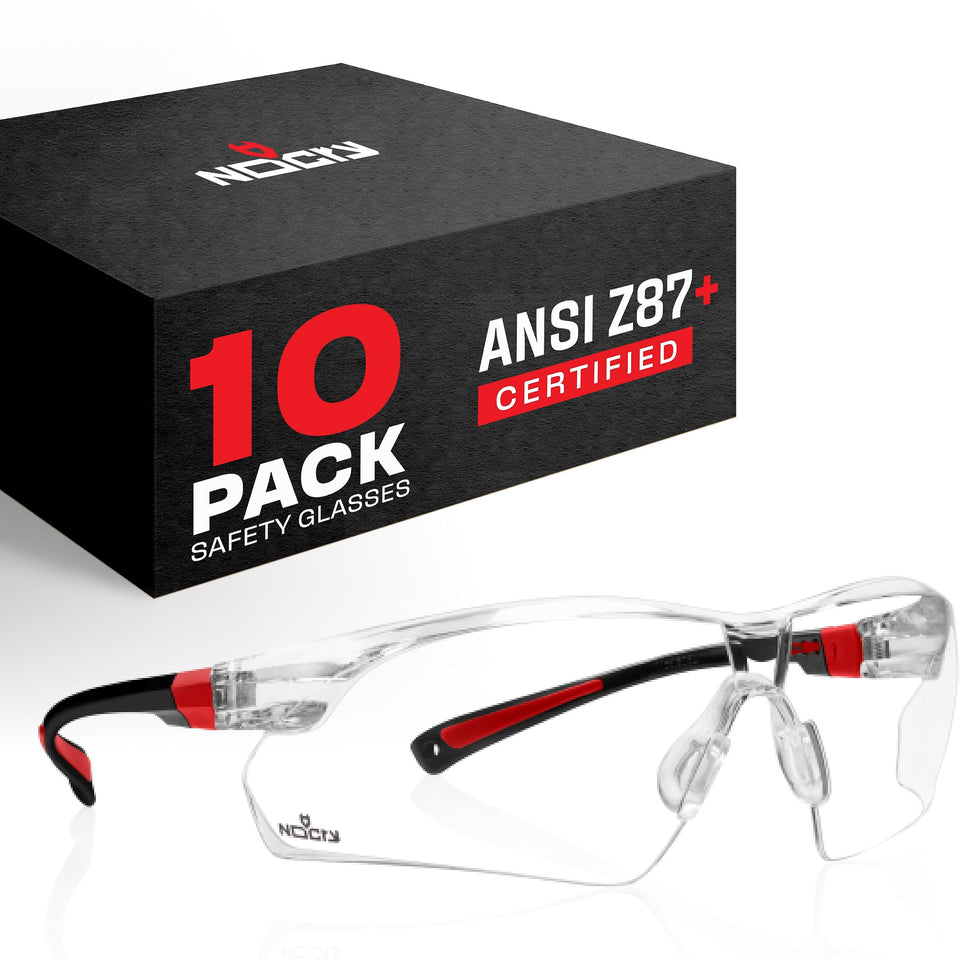 NoCry clear safety glasses anti-fog lenses for reliable visibility at work.