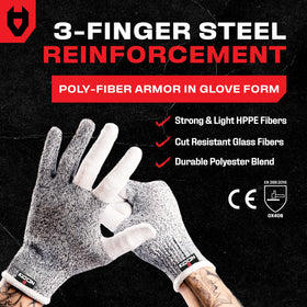NoCry EN388 Level 5 gloves provide high cut resistance in kitchen prep.