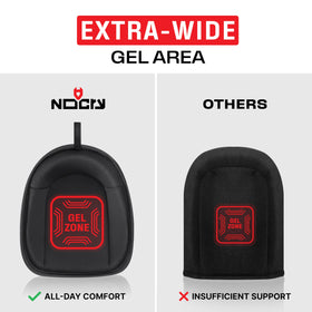 NoCry knee pads feature reinforced straps for durable, stable wear across long jobs