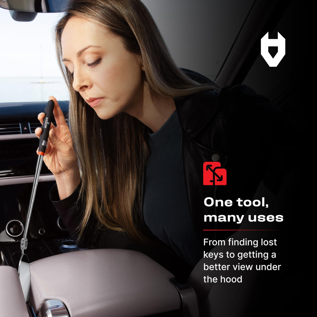 NoCry pouch stores the mirror neatly while cleaning and protecting it.