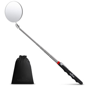 NoCry inspection mirror extended to 30 inches for hard to reach areas with a stable view.