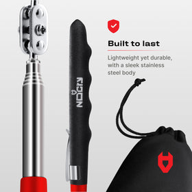 NoCry soft non-slip handle provides a comfortable grip during inspections.