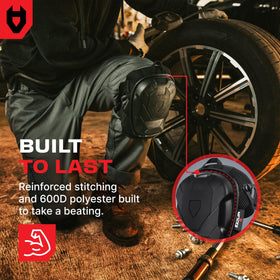 NoCry knee pads showing breathable mesh for cooling use