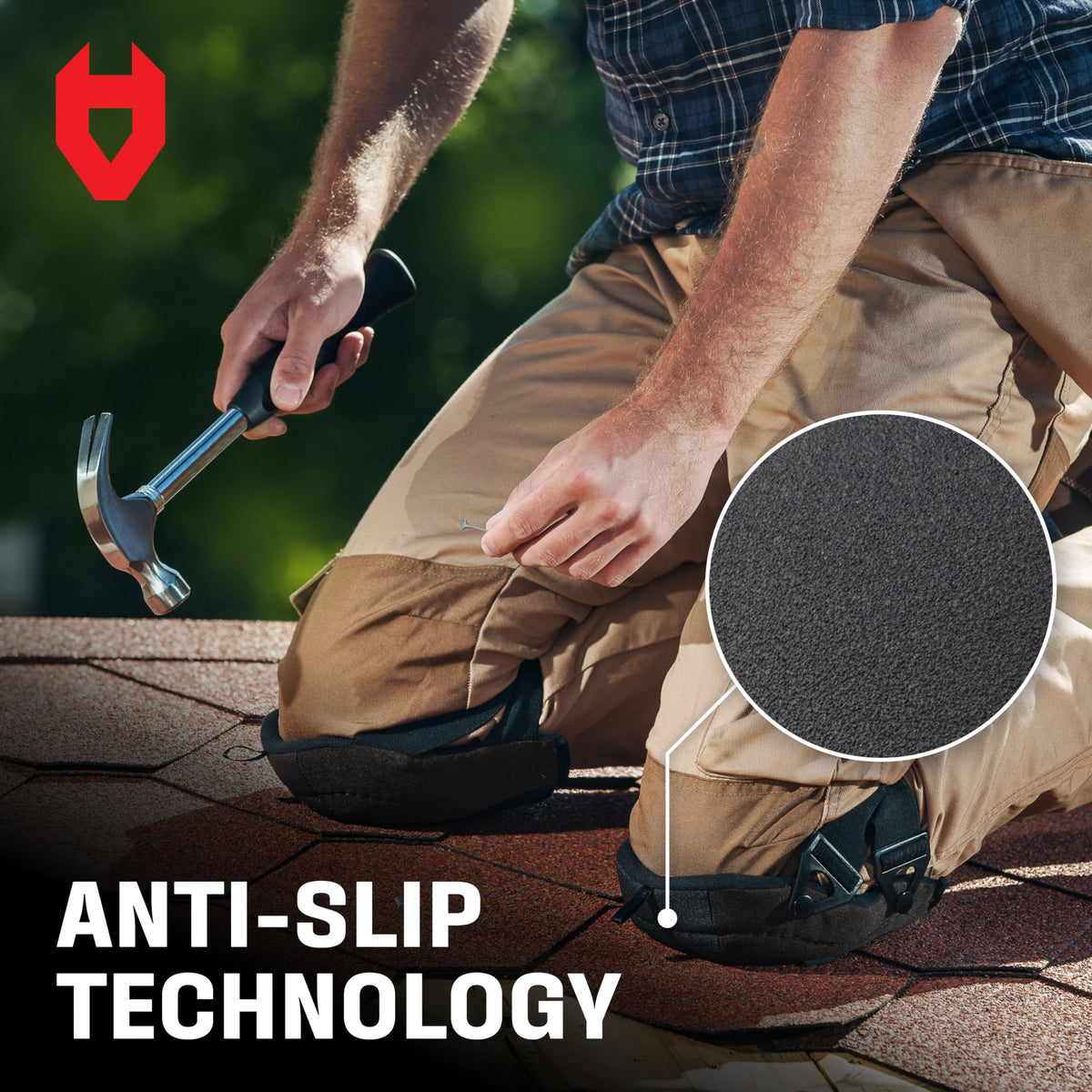 NoCry knee pads feature buckle teeth to stay in place while gardening.