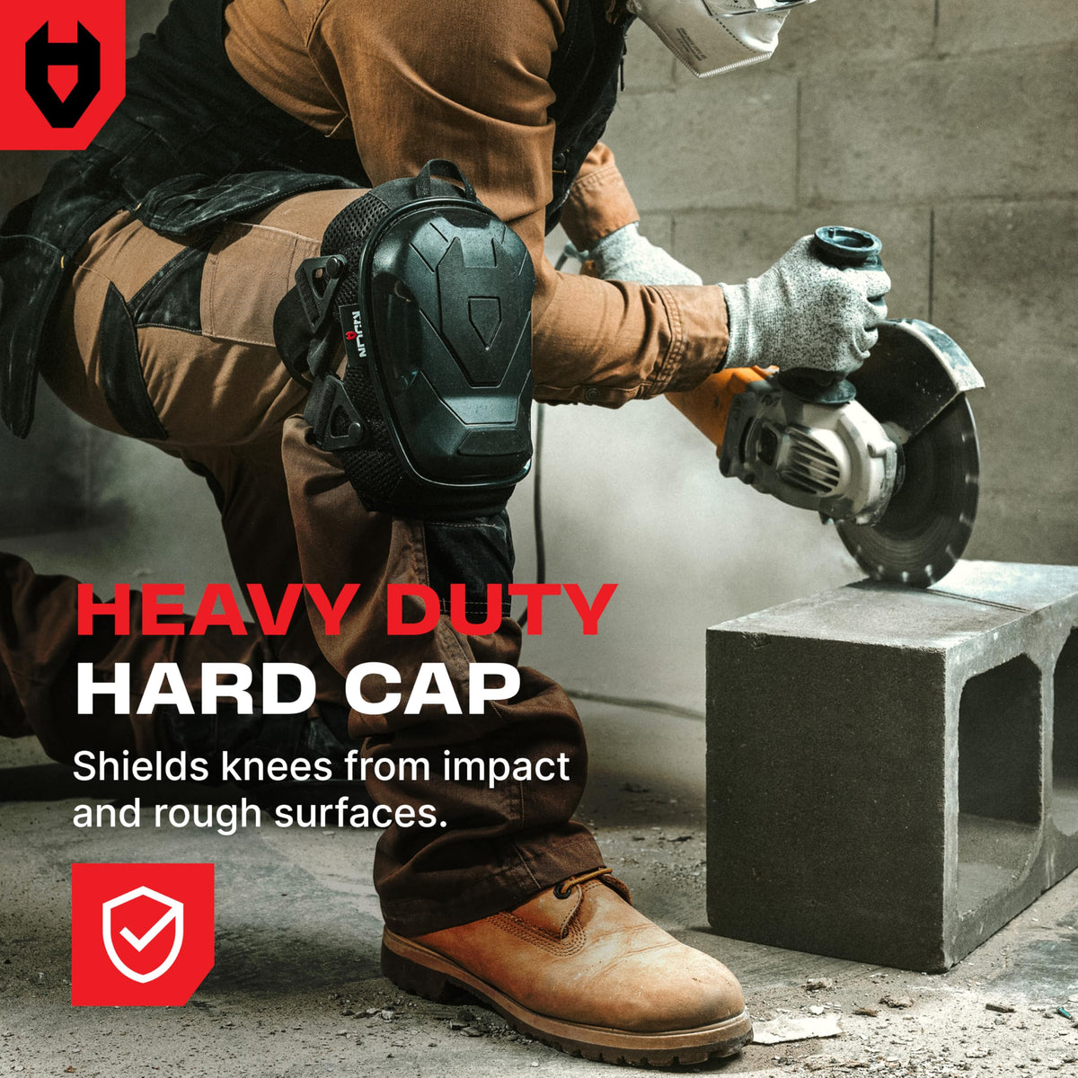 NoCry knee pads showing dual-layer gel cushioning for comfort