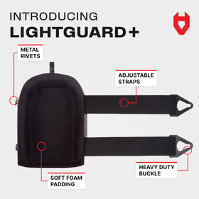 NoCry knee pads strap buckles close-up highlights adjustable, slip-free fastening.