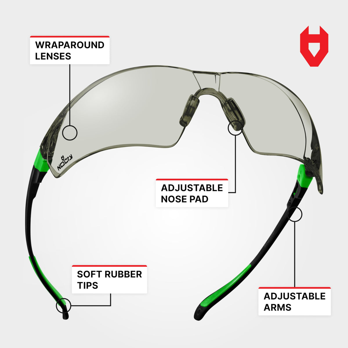 NoCry safety eyewear backed by a lifetime warranty for dependable long-term use.