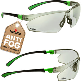 NoCry lightly tinted safety glasses with anti-fog lenses for clear indoor-outdoor vision.