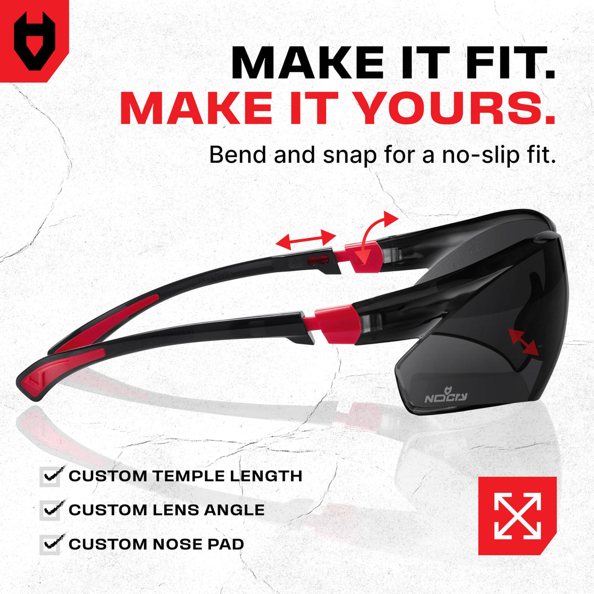 NoCry safety glasses are lightweight yet durable for daily work tasks.