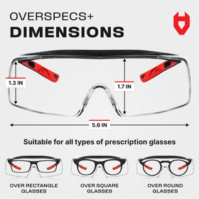 NoCry over-glasses eyewear suited for woodworking, lab work, and construction tasks
