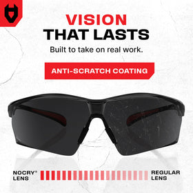 NoCry polycarbonate wraparound frame delivers robust eye protection from all angles.