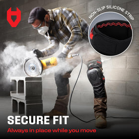 NoCry knee pads include reinforced pull loops for quick adjustments in tough work conditions.