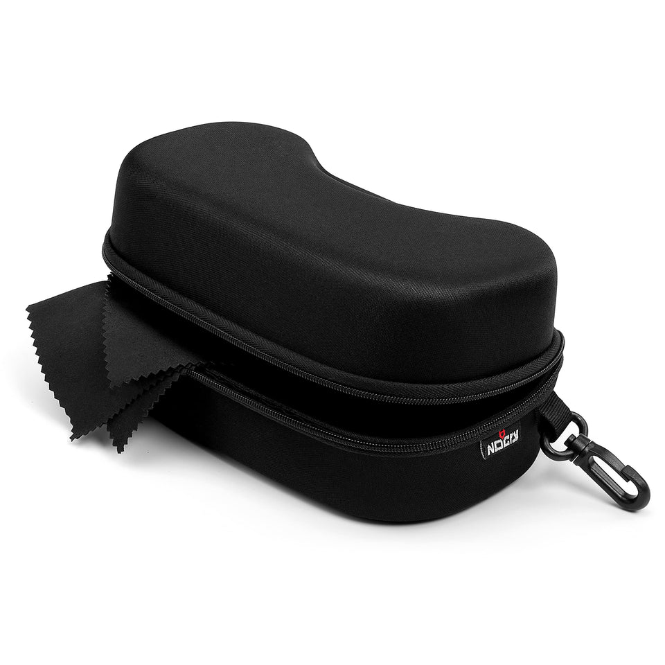 NoCry protective goggle case side view with rugged protection for on-the-go storage