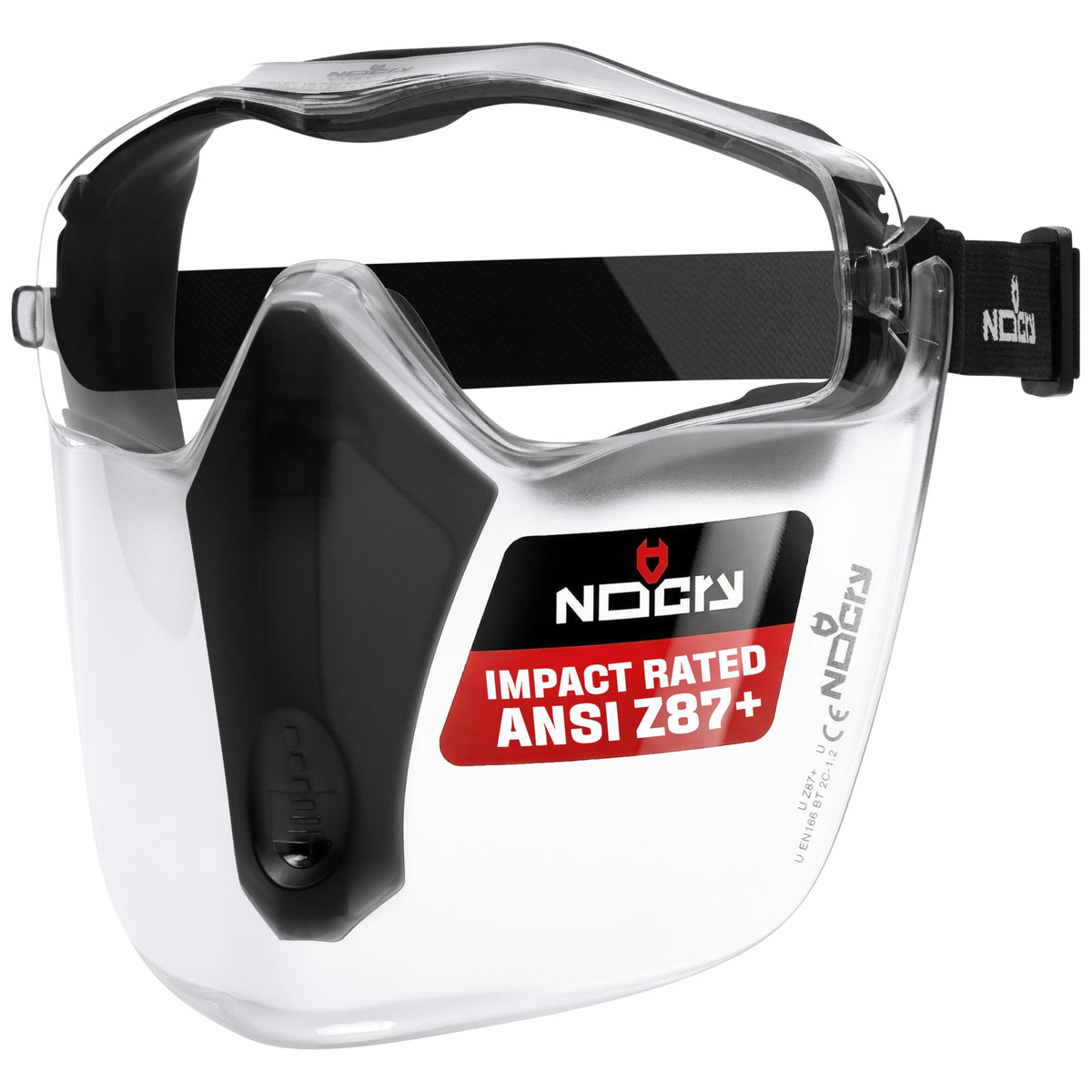 NoCry safety face shield overview showing full-face protection for grinding tasks