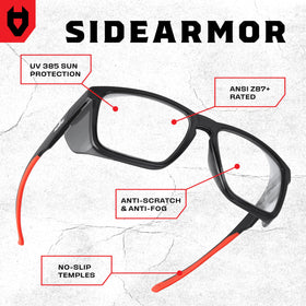 NoCry side shields close-up showing added peripheral protection