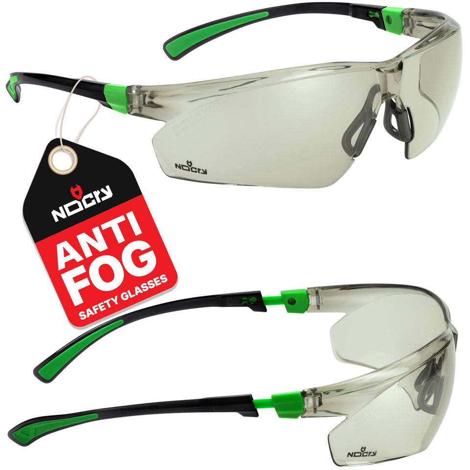 NoCry tinted safety glasses with anti-fog wraparound lenses for indoor and outdoor clarity.