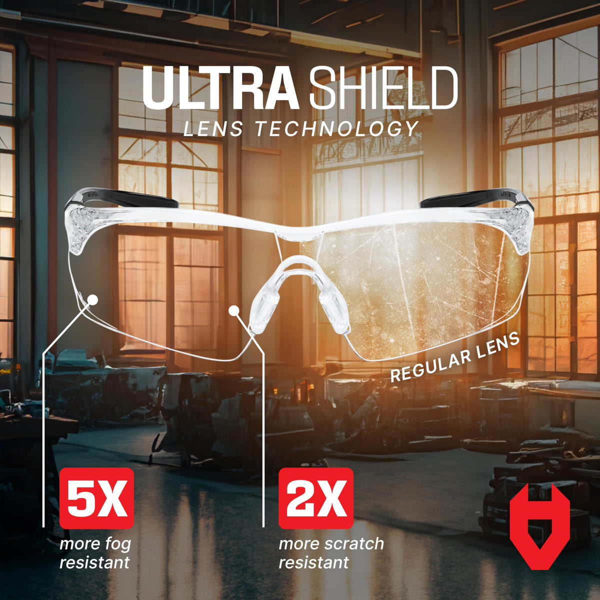 NoCry 100% UV protection reduces glare on bright outdoor ranges