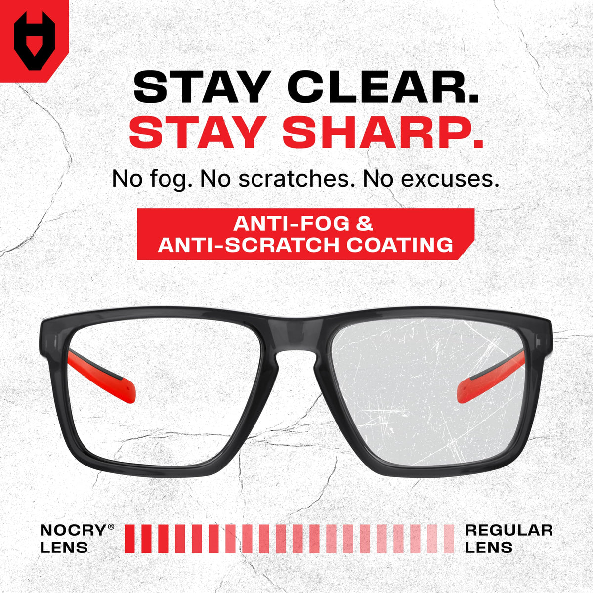 NoCry UV protection lens shown in bright outdoor light