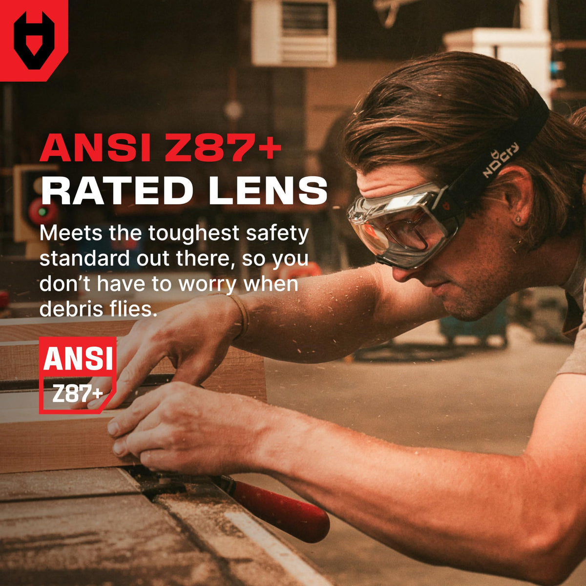 NoCry UV380 protection guards eyes during outdoor or lab work.