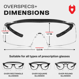 NoCry wraparound lenses and side shields provide front and side protection.