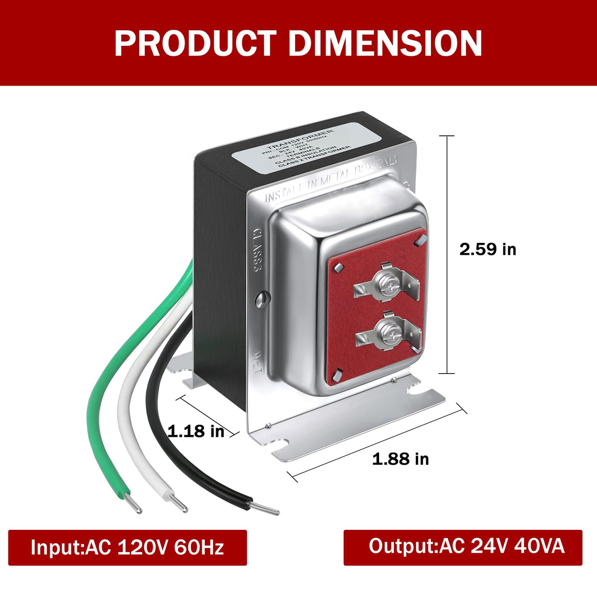 Doorbell transformer with fuse protection for safer operation by Nodehawk.