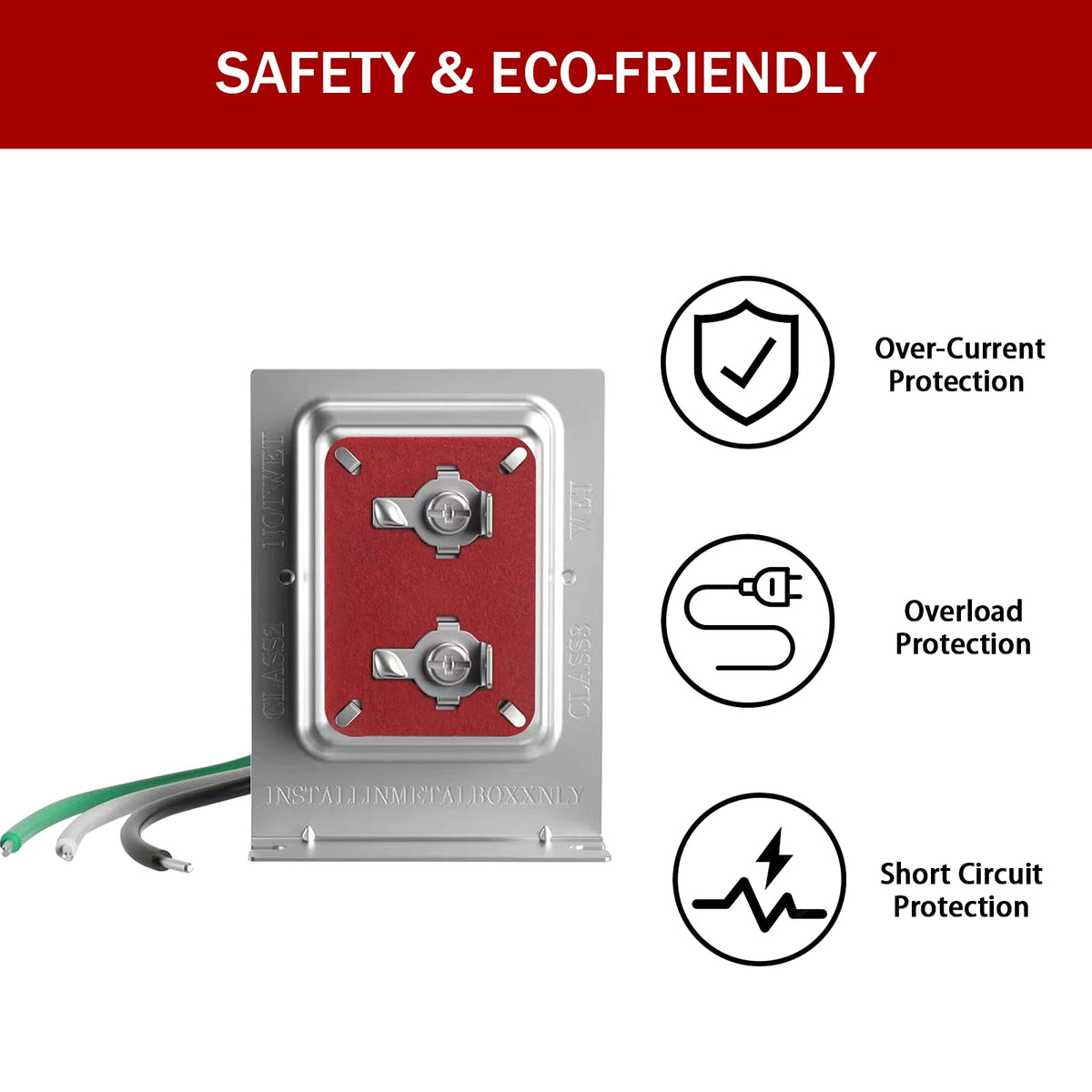Easy mounting with screws and clips for quick, tidy installation by Nodehawk.