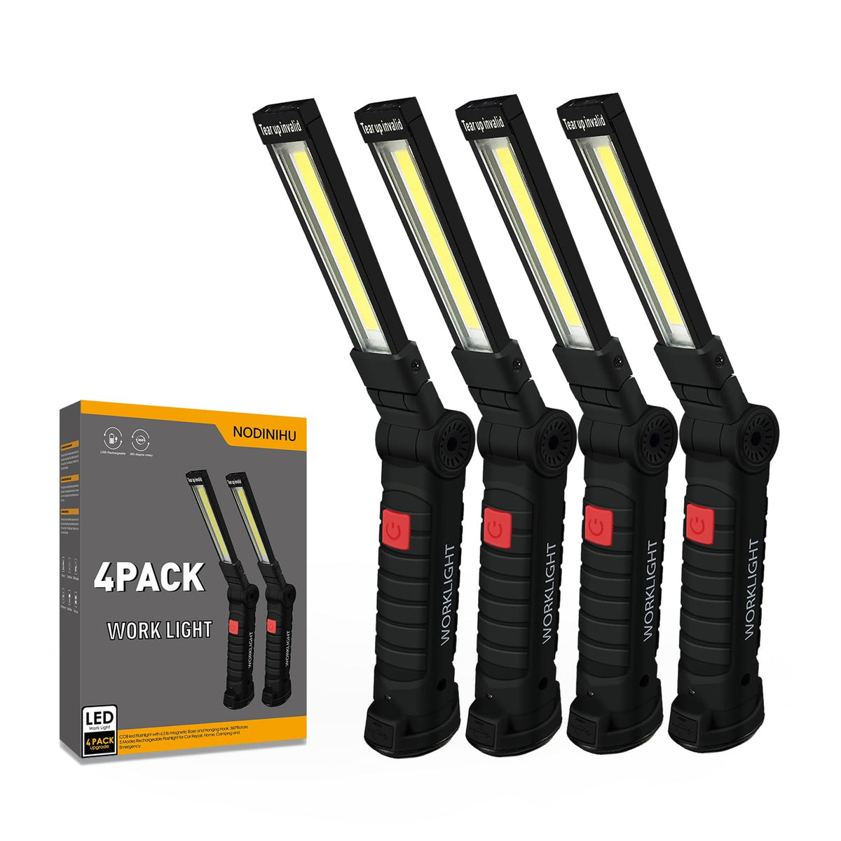 NODINIHU Working Light 4-pack with magnetic base for hands-free repairs.