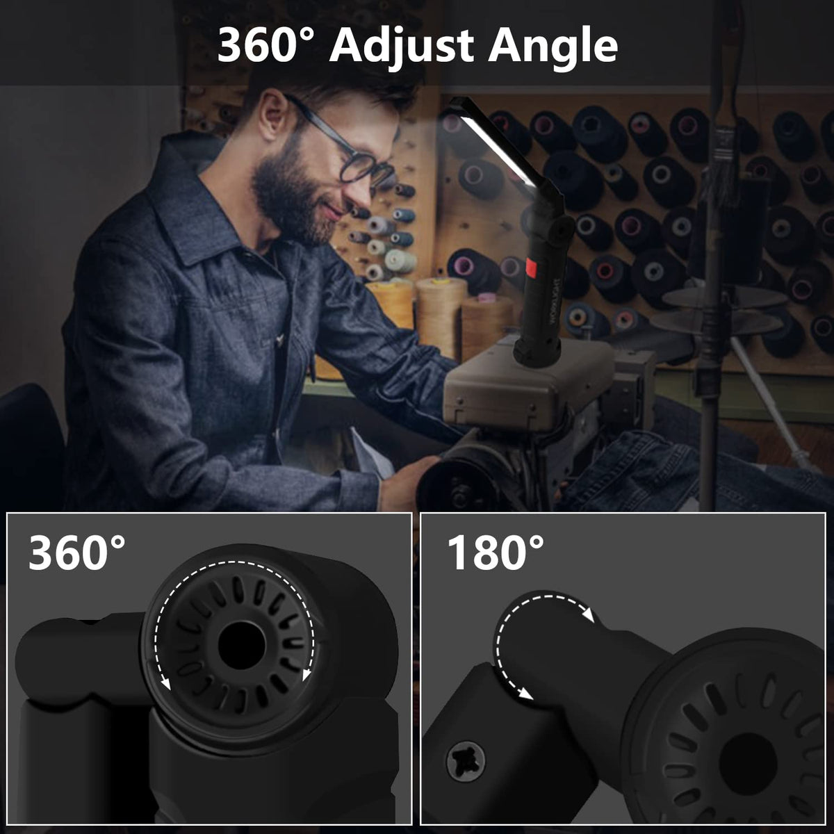 NODINIHU COB LED 800 lumens for bright work lighting.