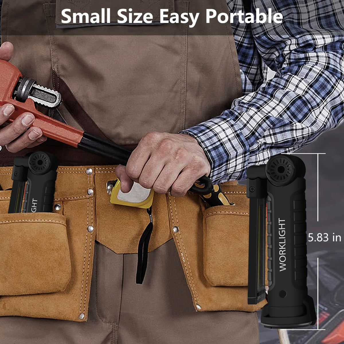NODINIHU Magnet base and hanging hook enable hands-free use.