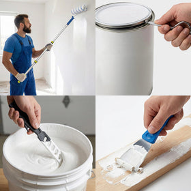 NOEAIKE 4-inch mini roller and angled brush for precise trim control.