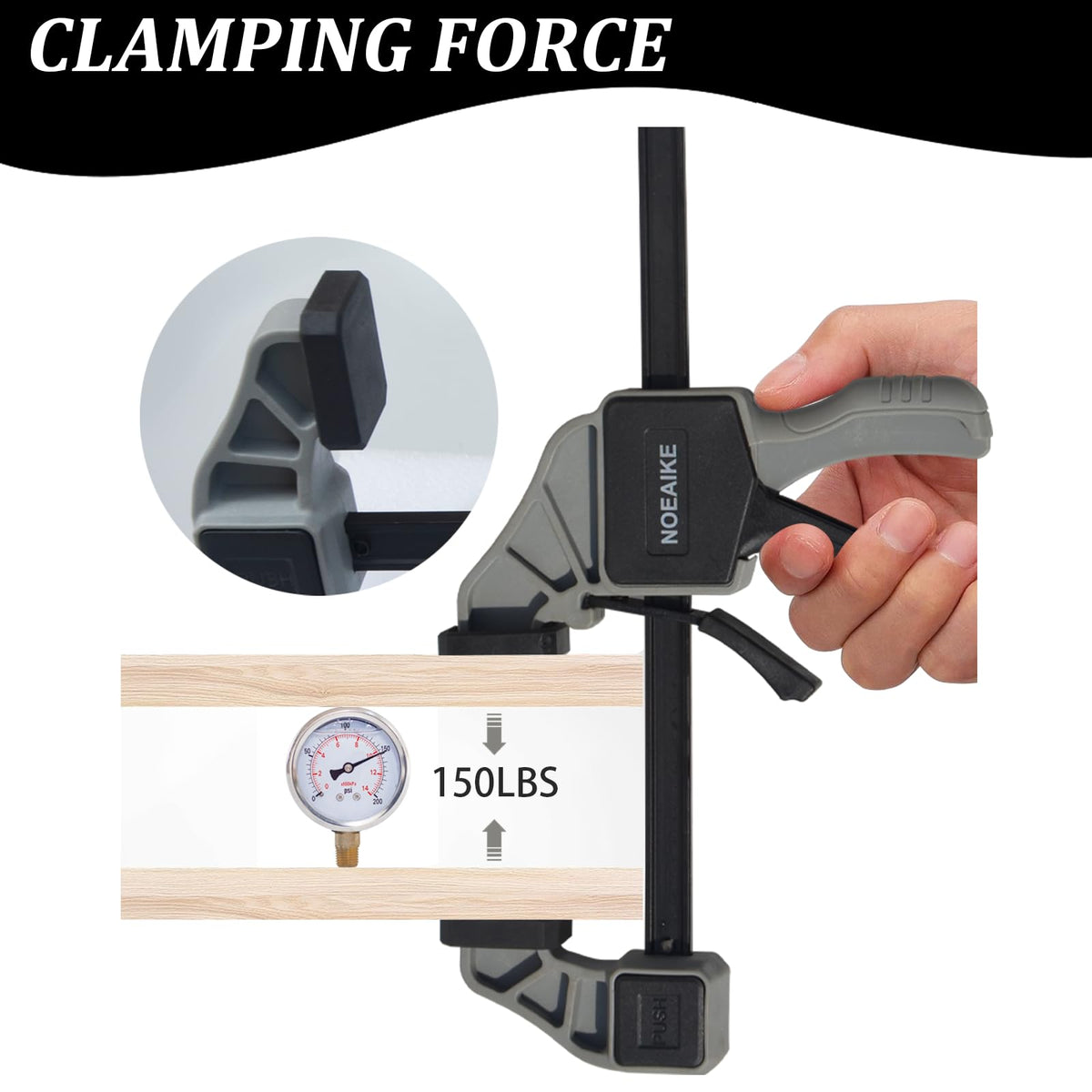 NOEAIKE bar clamps feature a compact design for tight workspace use