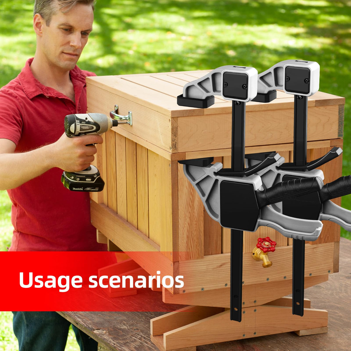NOEAIKE bar clamps have an ergonomic non slip handle for comfort