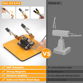 NOEVSBIG arm 1 offers flexible positioning for tight solder joints.