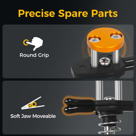 NOEVSBIG soft-jaw grip prevents scratches on delicate circuits during adjustments.