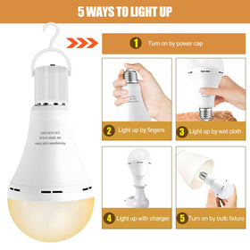 Noger warm 3000K light from emergency bulb creates cozy ambience