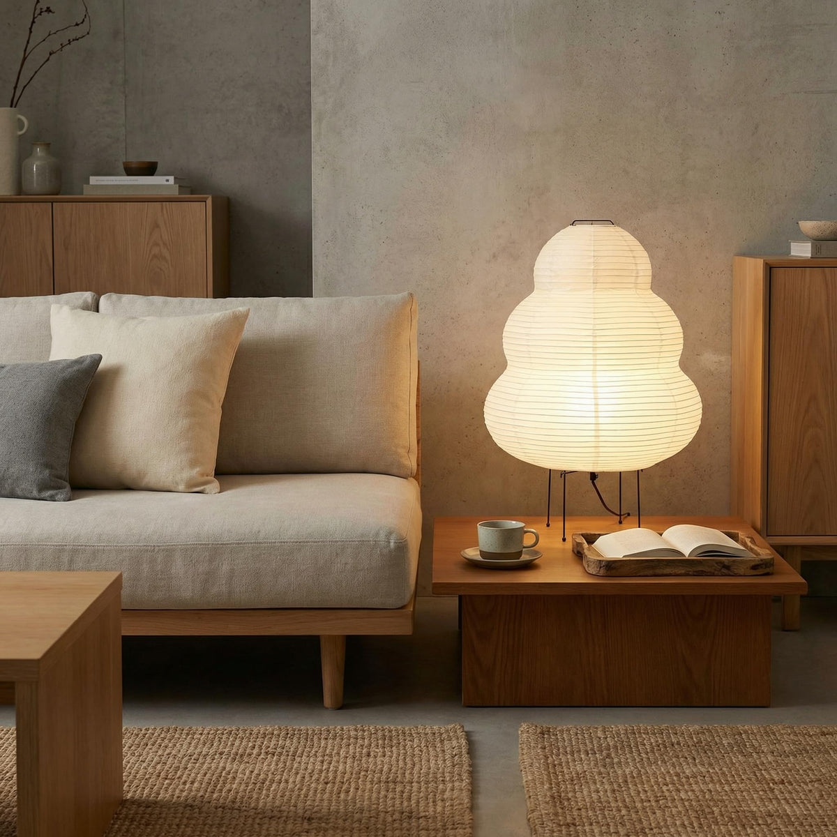 Nogy Akari handcrafted paper lantern doubles as art
