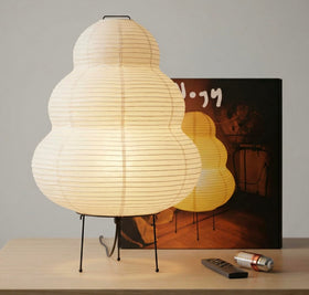 Nogy Akari rice paper lamp assembly showing tool-free setup