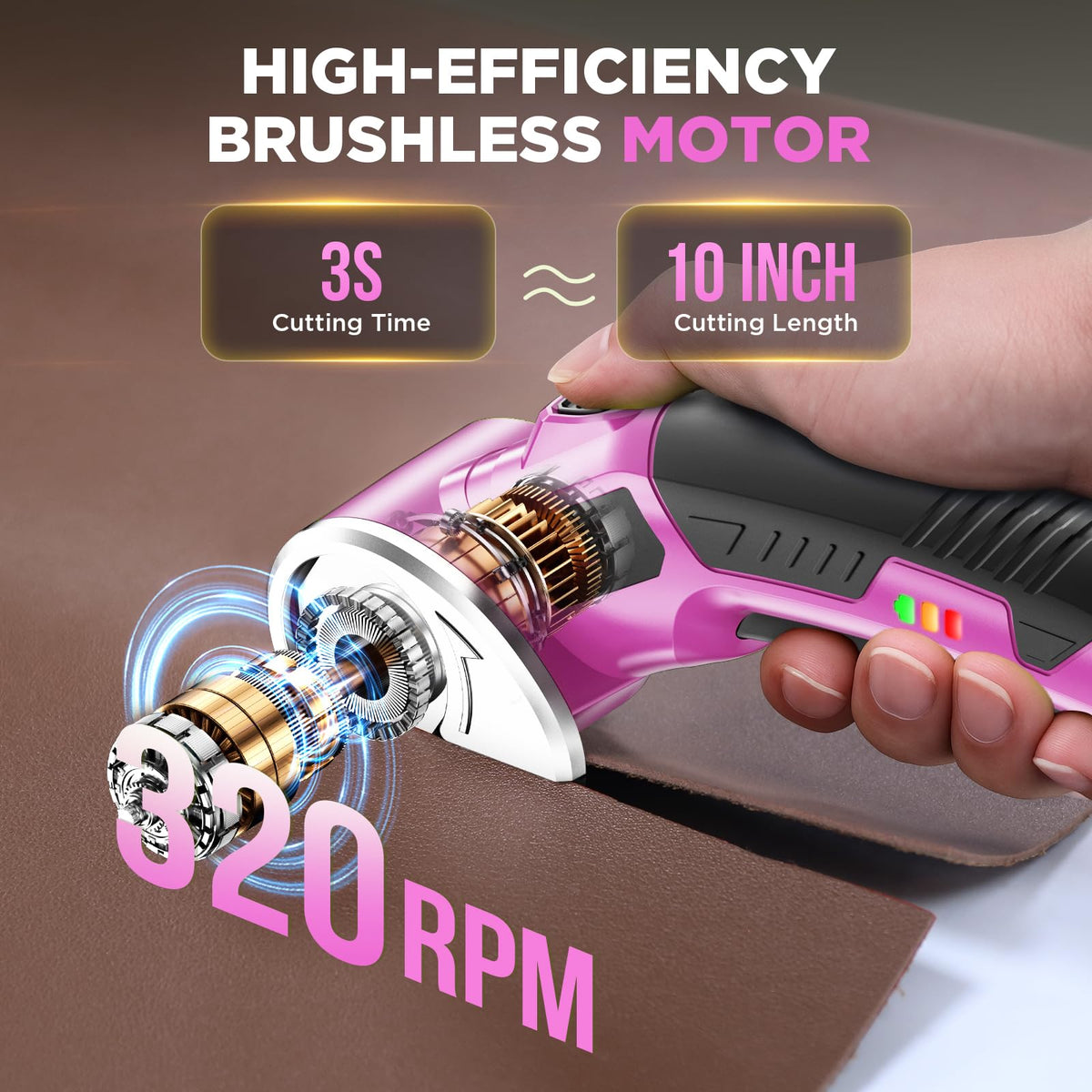 Nohitu scissors cutting fabric cleanly with 60HRC blade
