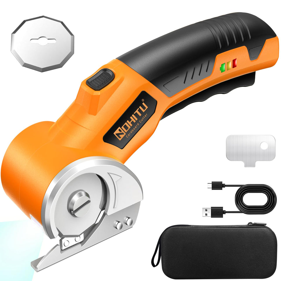 Nohitu cordless scissors with LED light for precise fabric trimming.