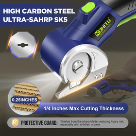 Nohitu cordless cutter shows quick blade swap feature