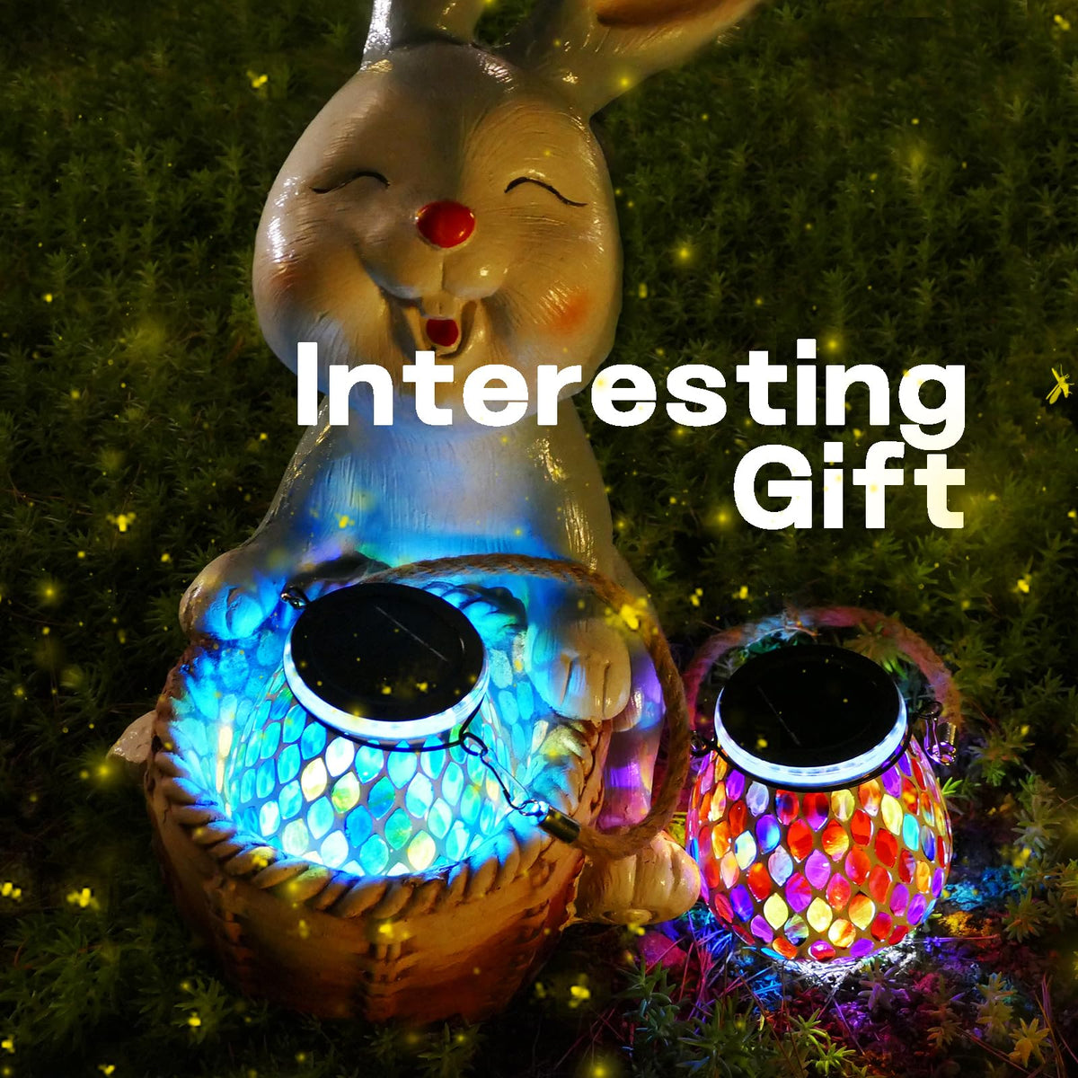 Nomoluke mosaic blue solar lanterns christmas gift ideal for mom or grandma
