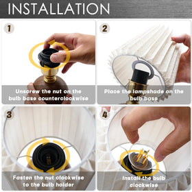 Nomoluke lamp includes bulb for immediate use and easy setup.