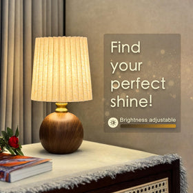 Nomoluke lamp dimming control allows soft transitions for reading or relaxing.