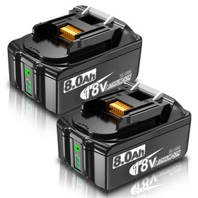 Nonbliep 8.0Ah BL1860B pack powers Makita 18V tools for longer run time.