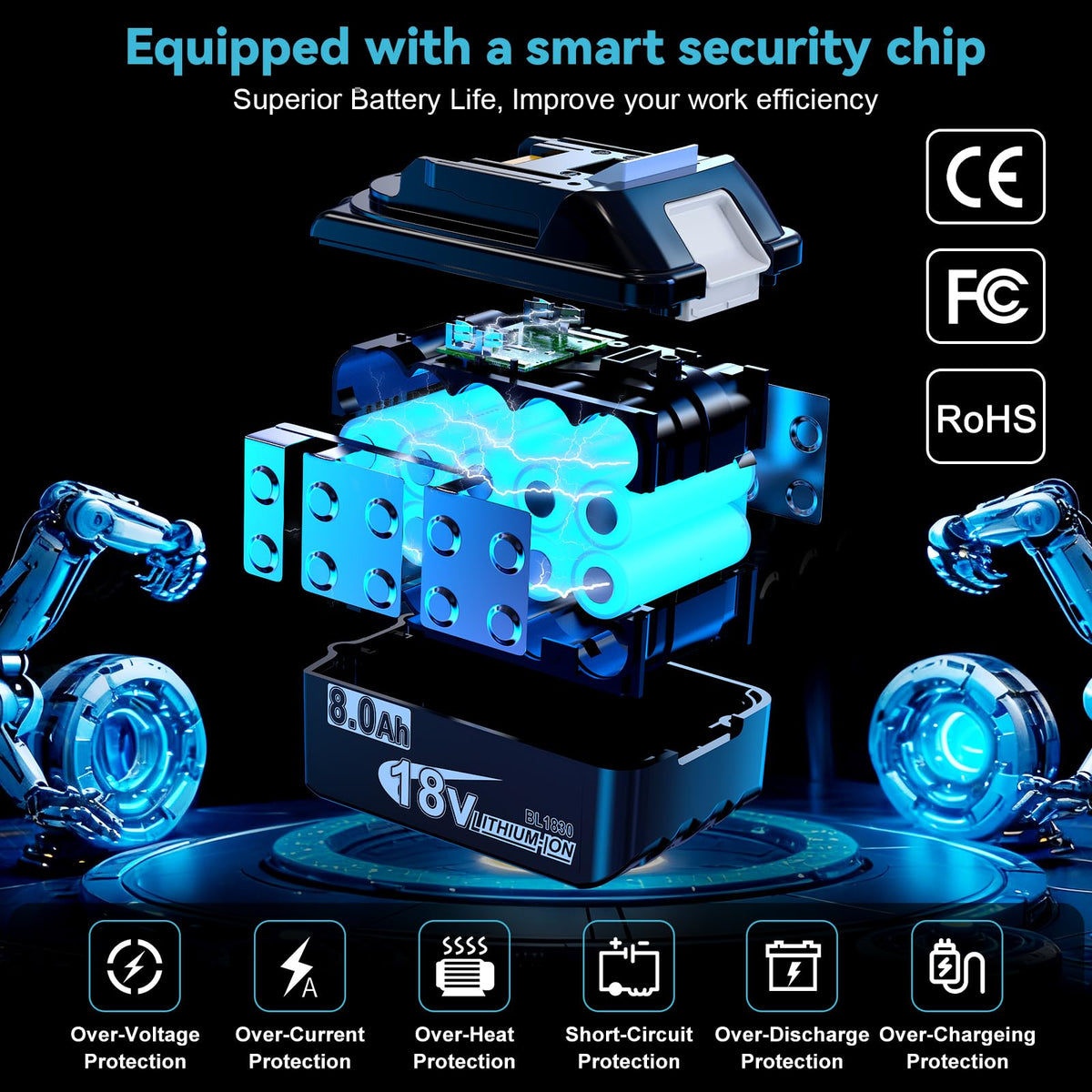Easy swap-in for Makita devices with quick replacement.
