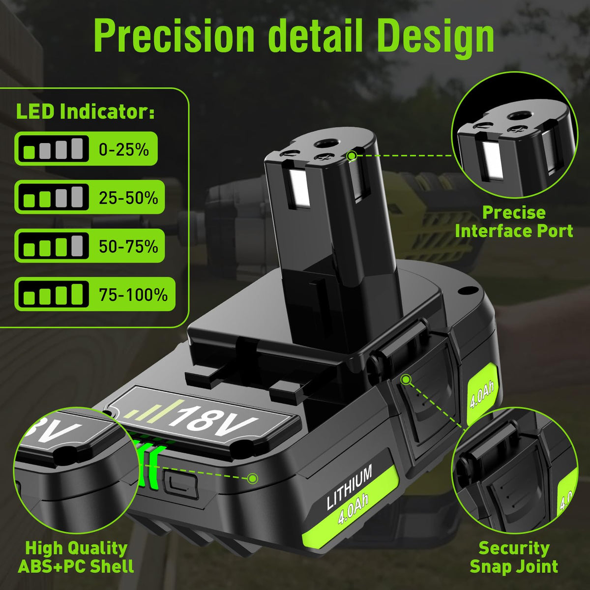 Nonbliep battery in use with cordless tools demonstrates longer runtime