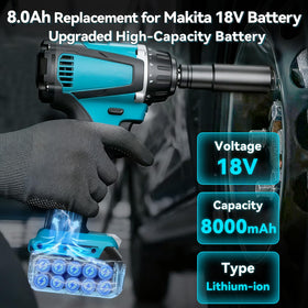 Nonbliep LED indicator shows battery charge status at a glance.